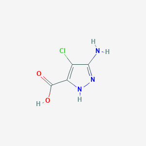 molecular formula C4H4ClN3O2 B1275856 3-amino-4-chloro-1H-pyrazole-5-carboxylic acid CAS No. 351990-69-7