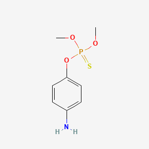 molecular formula C8H12NO3PS B12758570 O-(4-Aminophenyl) O,O-dimethyl phosphorothioate CAS No. 13244-86-5