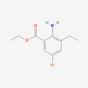 molecular formula C11H14BrNO2 B1275859 Ethyl 2-amino-5-bromo-3-ethylbenzoate CAS No. 34921-62-5
