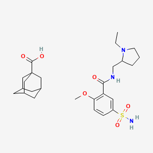 molecular formula C26H39N3O6S B12758594 Sulpiride adamantanecarboxylate CAS No. 55247-89-7