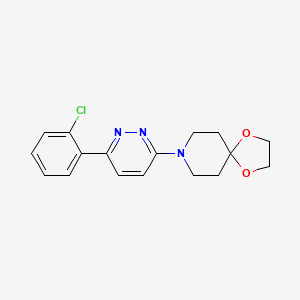 molecular formula C17H18ClN3O2 B12758649 8-(6-(2-Chlorophenyl)-3-pyridazinyl)-1,4-dioxa-8-azaspiro(4.5)decane CAS No. 93181-87-4