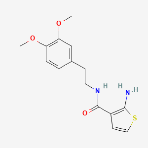 molecular formula C15H18N2O3S B1275865 2-氨基-N-[2-(3,4-二甲氧基苯基)乙基]噻吩-3-甲酰胺 CAS No. 590360-06-8