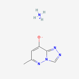 molecular formula C6H9N5O B12758717 1,2,4-Triazolo(4,3-b)pyridazin-8-ol, 6-methyl-, ammonium salt CAS No. 52077-53-9