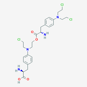 molecular formula C26H35Cl3N4O4 B12758750 Pwl89dkf98 CAS No. 2238824-43-4