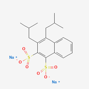 molecular formula C18H22Na2O6S2 B12758755 Naphthalenedisulfonic acid, bis(2-methylpropyl)-, disodium salt CAS No. 73003-39-1