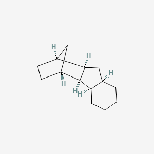 molecular formula C14H22 B12758765 Dodecahydro-1,4-methano-1H-fluorene, (1alpha,4alpha,4abeta,4bbeta,8abeta,9abeta)- CAS No. 100680-28-2