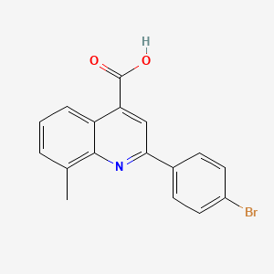 molecular formula C17H12BrNO2 B1275883 2-(4-Bromophenyl)-8-methylquinoline-4-carboxylic acid CAS No. 107027-44-1