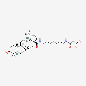 molecular formula C40H66N2O5 B12758832 N'-(N-3beta-Hydroxylup-20(29)-en-28-oyl)-7-aminoheptyl)carbamoyl)acetic acid CAS No. 150840-81-6