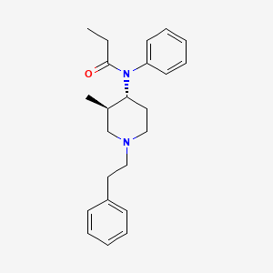 molecular formula C23H30N2O B12758843 Propanamide, N-((3R,4R)-3-methyl-1-(2-phenylethyl)-4-piperidinyl)-N-phenyl- CAS No. 155320-02-8
