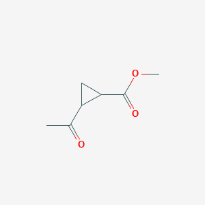 molecular formula C7H10O3 B127589 Methyl 2-acetylcyclopropane-1-carboxylate CAS No. 143955-12-8