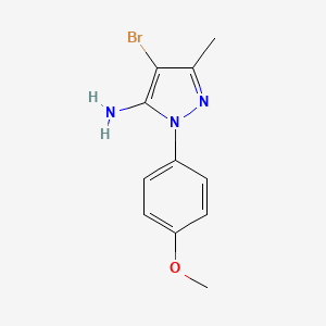 4-Bromo-2-(4-methoxyphenyl)-5-methylpyrazol-3-amine