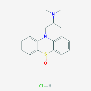 molecular formula C17H21ClN2OS B12758926 N,N,alpha-Trimethyl-10H-phenothiazine-10-ethanamine 5-oxide monohydrochloride CAS No. 5306-81-0
