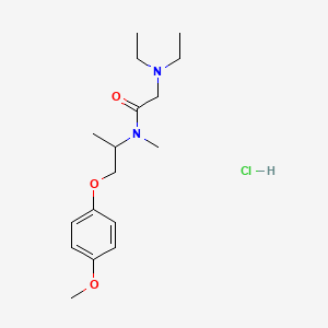 molecular formula C17H29ClN2O3 B12758944 2-(Diethylamino)-N-(1-(p-methoxyphenoxy)-2-propyl)-N-methylacetamide hydrochloride CAS No. 97703-04-3
