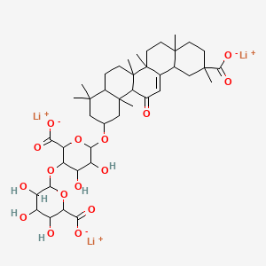 molecular formula C42H59Li3O16 B12758988 Glycyrrhizic acid trilithium salt CAS No. 134885-71-5