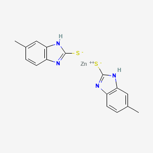 molecular formula C16H14N4S2Zn B12759038 Zinc 1,3-dihydro-5-methyl-2H-benzimidazole-2-thione CAS No. 107370-15-0