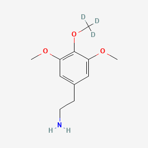 molecular formula C11H17NO3 B12759144 Mescaline, 4-trideuteromethoxy CAS No. 1020518-87-9
