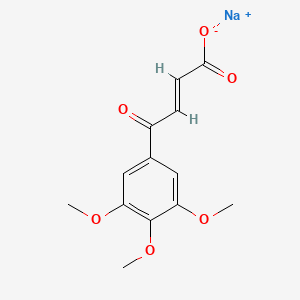 molecular formula C13H13NaO6 B12759152 Sodium (E)-4-oxo-4-(3,4,5-trimethoxyphenyl)-2-butenoate CAS No. 84386-13-0