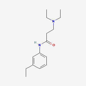 molecular formula C15H24N2O B12759211 Propionanilide, 3-(diethylamino)-3'-ethyl- CAS No. 93151-72-5