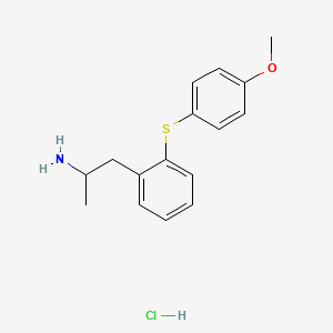 molecular formula C16H20ClNOS B12759242 2-((4-Methoxyphenyl)thio)-alpha-methylbenzeneethanamine hydrochloride CAS No. 128959-17-1