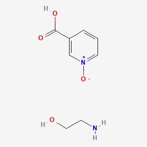 molecular formula C8H12N2O4 B12759333 Ethanolamine oxiniacate CAS No. 36296-31-8