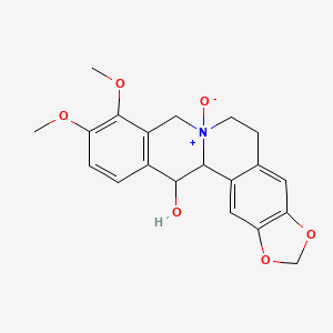 molecular formula C20H21NO6 B12759341 Carpoxidine CAS No. 66408-19-3