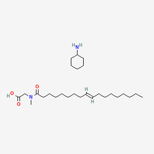 molecular formula C27H52N2O3 B12759351 N-Methyl-N-(1-oxo-9-octadecenyl)glycine cyclohexylamine salt CAS No. 72906-41-3