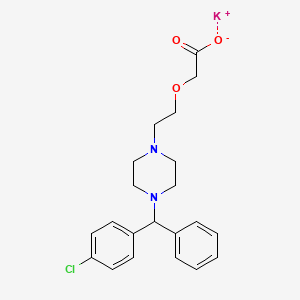 molecular formula C21H24ClKN2O3 B12759406 Potassium (2-(4-((4-chlorophenyl)phenylmethyl)-1-piperazinyl)ethoxy)acetate CAS No. 83881-50-9