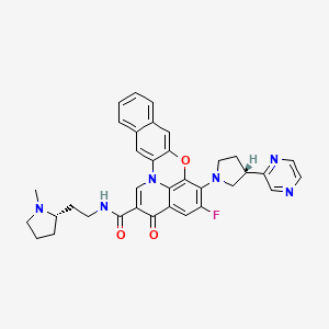 molecular formula C35H33FN6O3 B12759440 Quarfloxin, (S)- CAS No. 783364-52-3