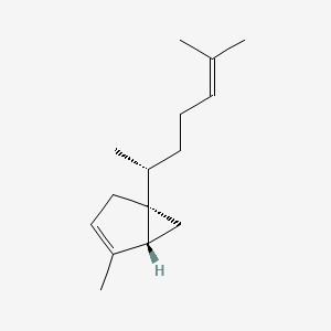 molecular formula C15H24 B12759466 Bicyclo(3.1.0)hex-2-ene, 5-(1,5-dimethyl-4-hexenyl)-2-methyl- CAS No. 58319-06-5