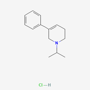 molecular formula C14H20ClN B12759477 Pyridine, 1,2,3,6-tetrahydro-1-(1-methylethyl)-5-phenyl-, hydrochloride CAS No. 109904-46-3