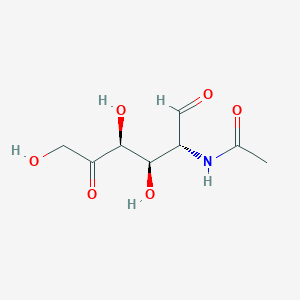 molecular formula C8H13NO6 B127595 N-[(2R,3R,4S)-3,4,6-trihydroxy-1,5-dioxohexan-2-yl]acetamide CAS No. 153373-83-2