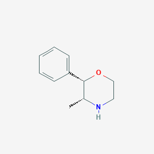 molecular formula C11H15NO B12759501 Morpholine, 3-methyl-2-phenyl-, (2S,3R)- CAS No. 497180-75-3