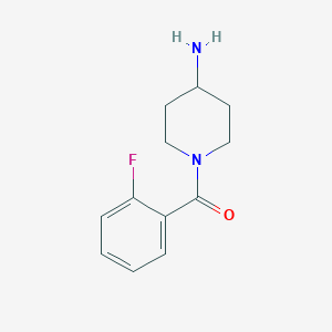 molecular formula C12H15FN2O B1275965 1-(2-Fluorobenzoyl)piperidin-4-amine CAS No. 886498-38-0