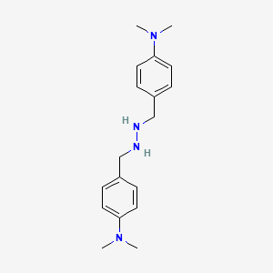 molecular formula C18H26N4 B12759653 Benzenamine, 4,4'-(hydrazobis(methylene))bis(N,N-dimethyl-(9CI) CAS No. 102395-16-4