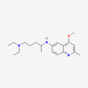 molecular formula C20H31N3O B12759896 N(sup 1),N(sup 1)-Diethyl-N(sup 4)-(4-methoxy-2-methyl-6-quinolinyl)-1,4-pentanediamine CAS No. 84264-30-2