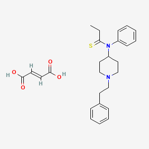 molecular formula C26H32N2O4S B12759929 (E)-but-2-enedioic acid;N-phenyl-N-[1-(2-phenylethyl)piperidin-4-yl]propanethioamide CAS No. 130820-45-0