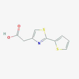 molecular formula C9H7NO2S2 B1275994 (2-Thien-2-yl-1,3-thiazol-4-yl)acetic acid CAS No. 855716-78-8