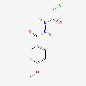 molecular formula C10H11ClN2O3 B1275997 N'-(2-chloroacetyl)-4-methoxybenzohydrazide CAS No. 50677-25-3
