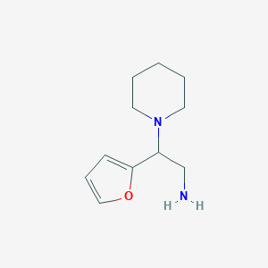 molecular formula C11H18N2O B012760 2-(Furan-2-yl)-2-(piperidin-1-yl)ethan-1-amine CAS No. 110358-80-0