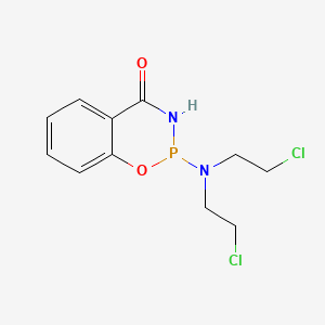 molecular formula C11H13Cl2N2O2P B12760026 2-(Bis(2-chloroethyl)amino)-2,3-dihydro-1,3,2-benzoxazaphosphorin-4-one CAS No. 156454-77-2