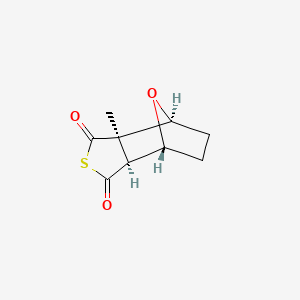molecular formula C9H10O3S B12760032 3a-Methyl-4,7-hexahydroepoxybenzo(c)thiophene-1,3-dione (3a-alpha,4-beta,7-beta,7a-alpha)- CAS No. 127311-83-5