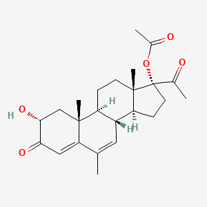 molecular formula C24H32O5 B12760060 2alpha-Hydroxy megestrol acetate CAS No. 18609-39-7