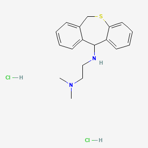 molecular formula C18H24Cl2N2S B12760064 N-(6,11-Dihydrodibenzo(b,e)thiepin-11-yl)-N',N'-dimethylethylenediamine 2HCl hemihydrate CAS No. 117125-52-7