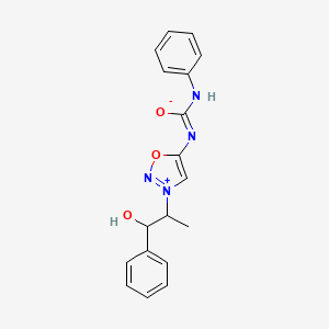 molecular formula C18H18N4O3 B12760078 2-Hydroxymesocarb CAS No. 72460-72-1