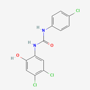 molecular formula C13H9Cl3N2O2 B12760110 N-(4-Chlorophenyl)-N'-(4,5-dichloro-2-hydroxyphenyl)urea CAS No. 63348-27-6