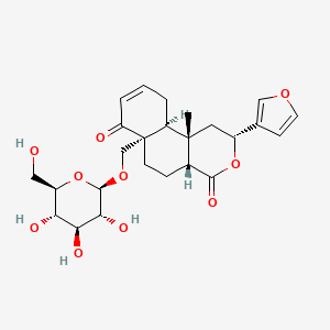 molecular formula C25H32O10 B12760144 epi-12-palmatoside G CAS No. 960496-89-3