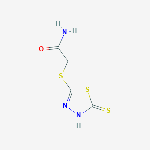 2-[(5-sulfanyl-1,3,4-thiadiazol-2-yl)sulfanyl]acetamide