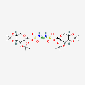 molecular formula C24H40MgN2O16S2 B12760150 Topiramate magnesium CAS No. 488127-46-4
