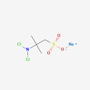 molecular formula C4H8Cl2NNaO3S B12760167 Auriclosene monosodium CAS No. 1073913-47-9