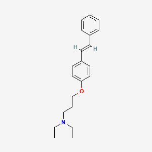 molecular formula C21H27NO B12760170 4-(gamma-Diethylaminopropyl)oxystilbene CAS No. 110245-14-2